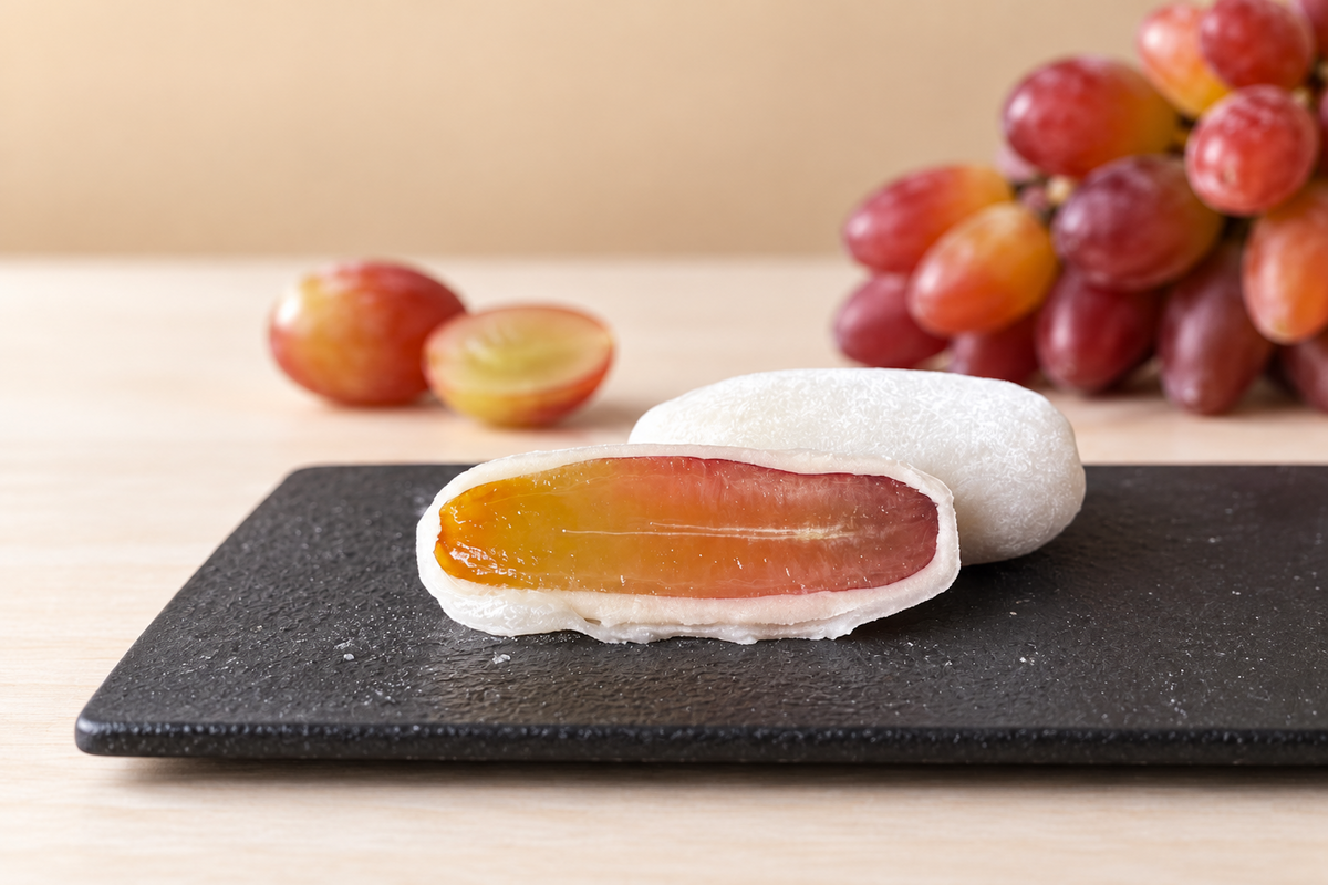 【25セット限定】希少ぶどう「ジェリービーンズ」を贅沢に使用したフルーツ大福が登場