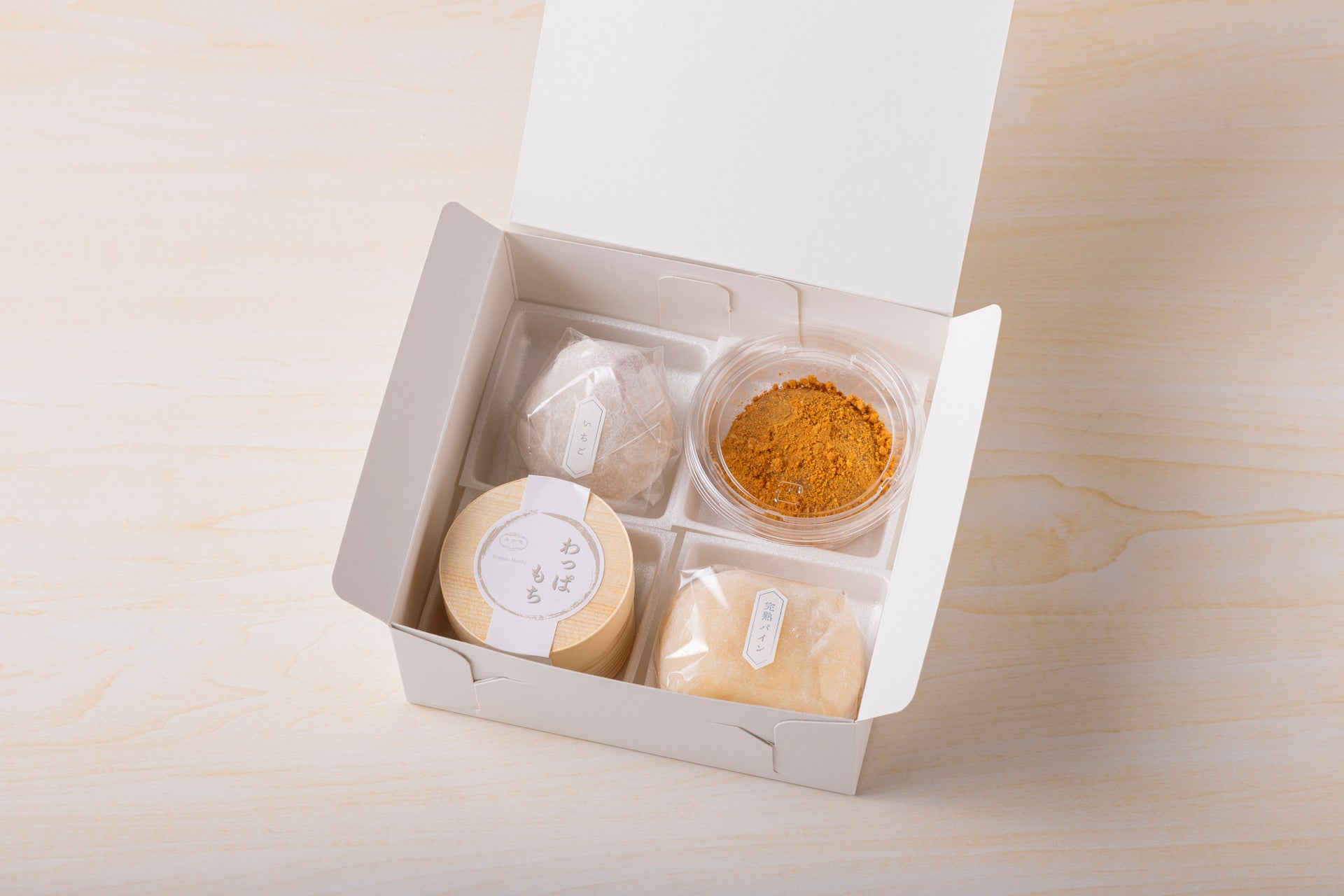 弁才天 人気の味わいお試し4種セット【わっぱもちは季節限定いちご味でお届けいたします】