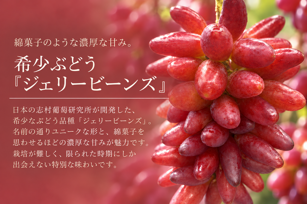 【25セット限定】希少ぶどう「ジェリービーンズ」大福（4個入り）