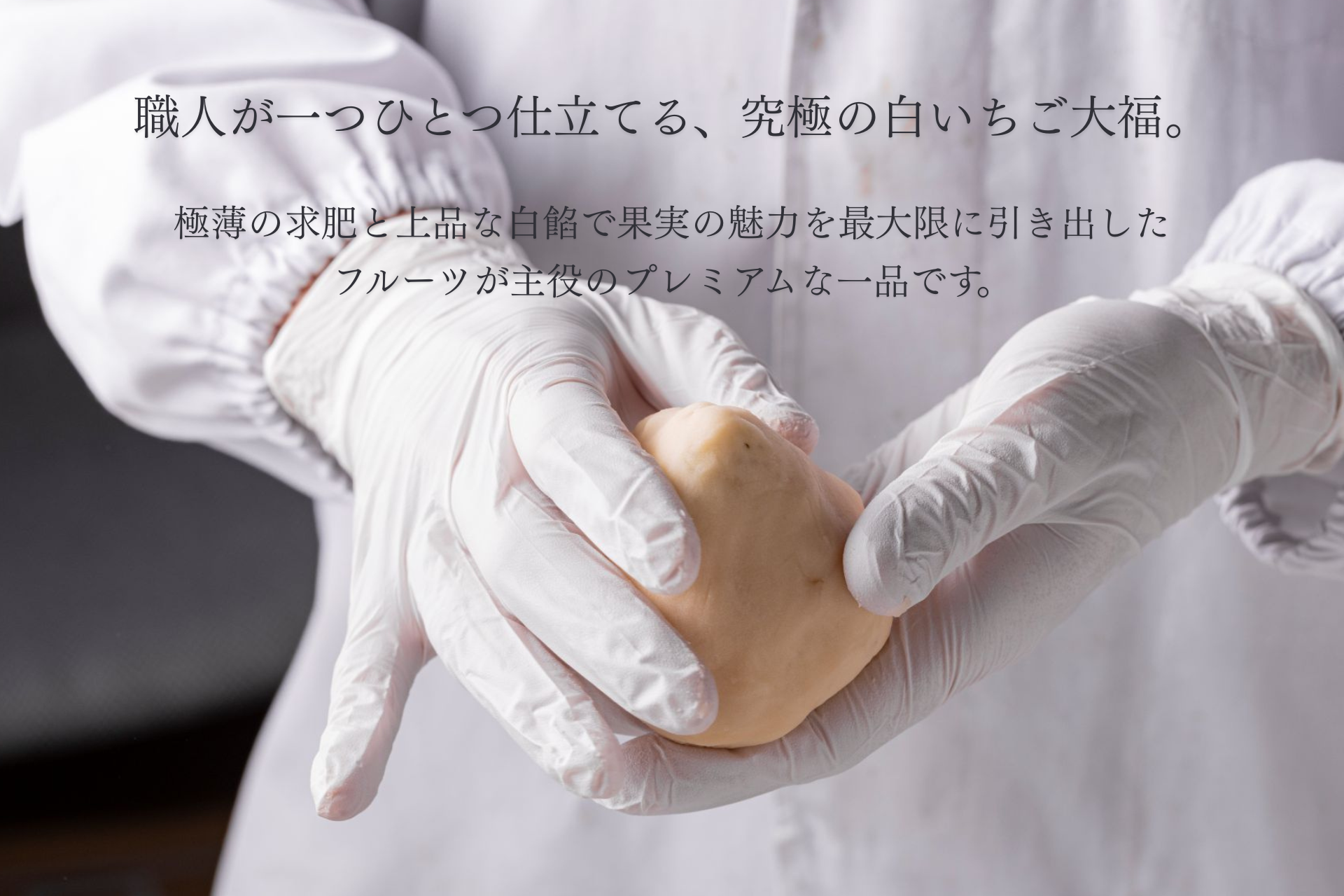 【数量限定】天使の実 プレミアム白いちご大福  1個入り　※3月12日頃より順次発送予定